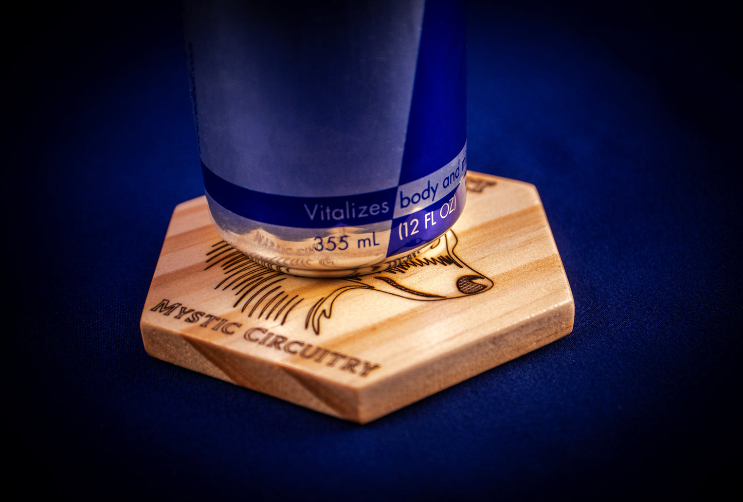 Mystic Hex Coaster: Cubert Profile - Light wood